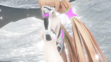 Watch Angela Balzacs sexy hentai dance in the moonlight, clad in her purple 3D nude MMD armor
