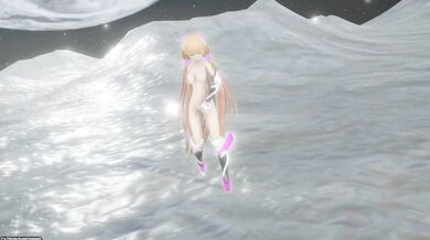Watch Angela Balzacs sexy hentai dance in the moonlight, clad in her purple 3D nude MMD armor