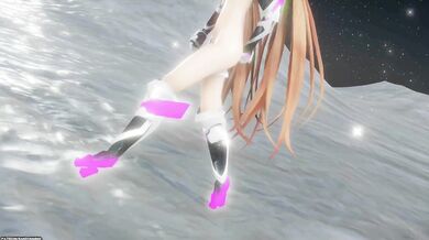 Watch Angela Balzacs sexy hentai dance in the moonlight, clad in her purple 3D nude MMD armor
