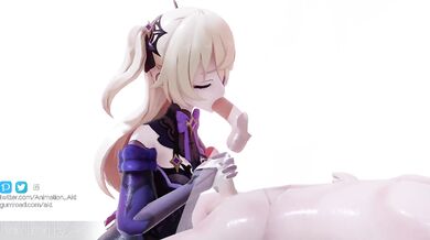 Cumming in her mouth like a fish out of water! Blow Job Aktion - Fischl Blowjob [Hentai]