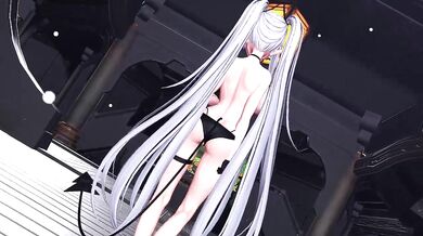 MMD: Silver Mirror Iori/Vampire - Nude Girl Meets Dangerous Vampire in the Dark