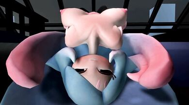 Mrs Hatterenes upside down on the bed, getting face fucked by an anonymous man!