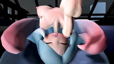 Mrs Hatterenes upside down on the bed, getting face fucked by an anonymous man!