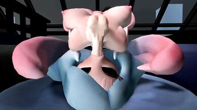 Mrs Hatterenes upside down on the bed, getting face fucked by an anonymous man!