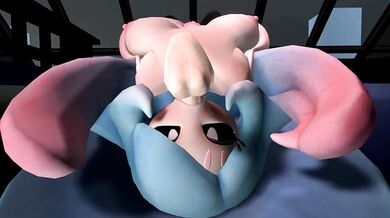 Mrs Hatterenes upside down on the bed, getting face fucked by an anonymous man!