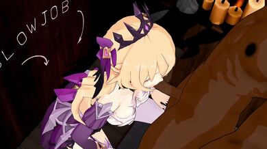 Busty Blonde Gets Fucked By Fish In Impactful Hentai MMD 3D Blowjob Video