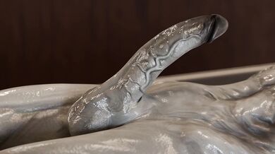 Rachel takes a dick in her tight asshole and rides it hard while Redmoa fingers her wet pussy