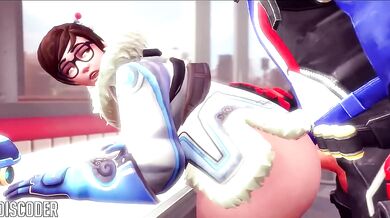 Watch Soldier 76 penetrate Mei in the ass with DisCodeR
