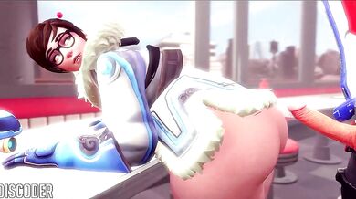 Watch Soldier 76 penetrate Mei in the ass with DisCodeR
