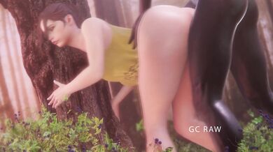 Claire Redfield gets fucked by zombies in the forest [GCRaw] (Resident Evil)