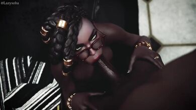 Lazy Girlfriends Giving Senna Blowjobs in the Living Room