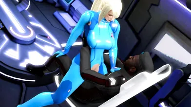 Two hot girls in steamy action - Samuss cowgirl position 2 with Kamina and Kirei!
