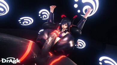 Dragon Lady Yelana and her hot babysitter Mitra take it up the butt!