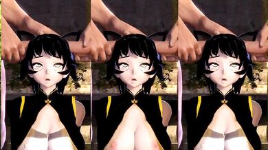 The rwby ear penetration, where three girls share one X