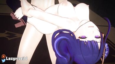 Watch as Raiden Shogun stands tall and dominates in a sex scene featuring 3D animated rice