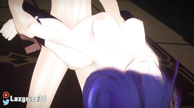 Watch as Raiden Shogun stands tall and dominates in a sex scene featuring 3D animated rice
