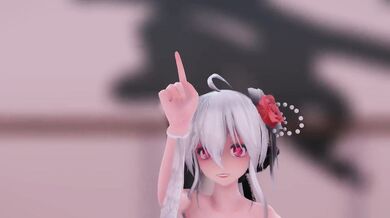 Haku dances and fucks insect on platform