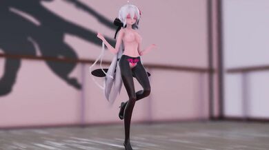 Haku dances and fucks insect on platform