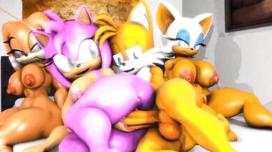 Tails, X and Amy Go to the Bursting Seas in Part 5 of Their Hentai Adventure