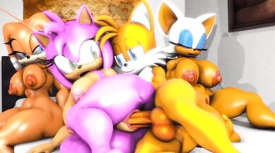Tails, X and Amy Go to the Bursting Seas in Part 5 of Their Hentai Adventure