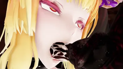 Sucking on a Giant Insect Cock in the Monstrous Underworld - HeHe233