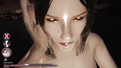 Splashing in the rain, Serena gets soaked as she fucks under a downpour