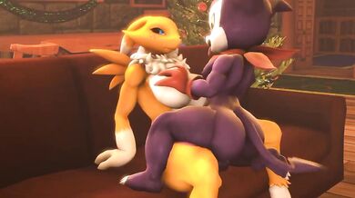Renamon Fully Penetrated by Impmon [Aryentai]