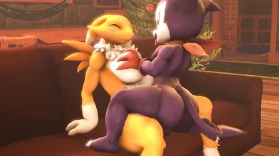 Renamon Fully Penetrated by Impmon [Aryentai]