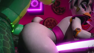 Monster Dick Fucks Chica & Roxy