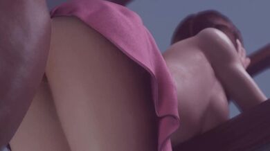 A hot busty milf gets pounded by a young stud in her bedroom while her daughter is away on vacation