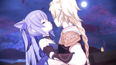 Keqing gets down on her knees and takes on a missionary position in this full length porn video