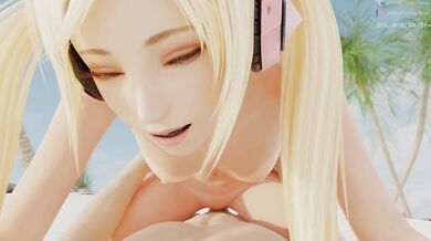 On the sandy shores of Elfera, Chloe and Lucky play a steamy game of cock riding