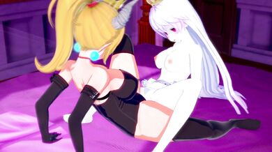 A Bowsette and Boosette lesbian scissoring animation, voiced by MagicalMysticVA
