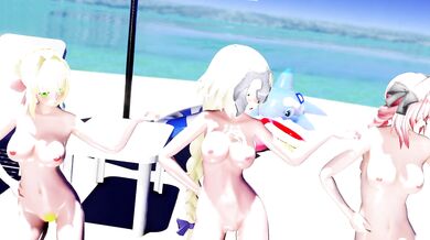 My Moms Masturbation Dreams come true on the Fate/Grand Order Beach! (MMD)