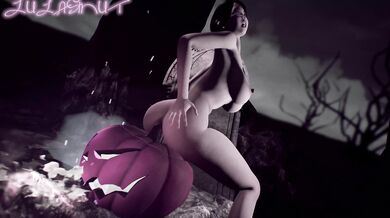 Busty babysitter Lula gets her first spooky Halloween surprise