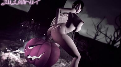 Busty babysitter Lula gets her first spooky Halloween surprise