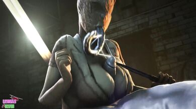 Watch as the sexy bubble head nurse takes a break from her duties to pleasure herself in the bathroom of the Silent Hill hospital