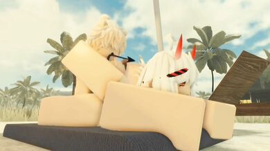 On the beach, two sexy girls have a fun time exploring each others bodies and getting frisky in the sand