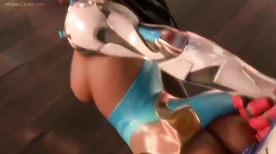 Special Agent Jack Bauer Fucks the Hell out of a Symmetra Cosplayer in the Backseat of a Black Sedan Car, With ElloWasa as Their Personal Driver!