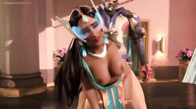 Special Agent Jack Bauer Fucks the Hell out of a Symmetra Cosplayer in the Backseat of a Black Sedan Car, With ElloWasa as Their Personal Driver!