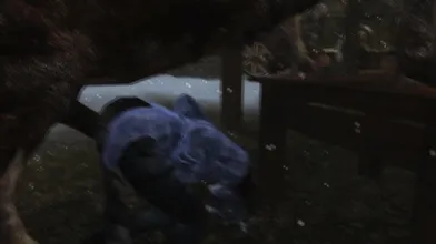 A hot Khajiit stallion takes his human lover on the dining table for a wild ride!