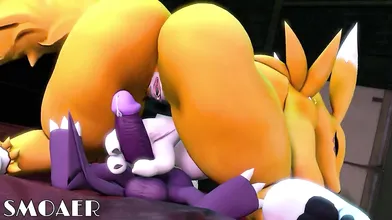 A group of furries have a purring and moaning orgy in the forest, as they fuck each other wildly