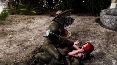 This is a porn video about Orcs who want to have sex with each other