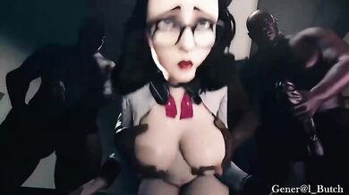 The office fuck with Coach Elizabeth and Generalbutch