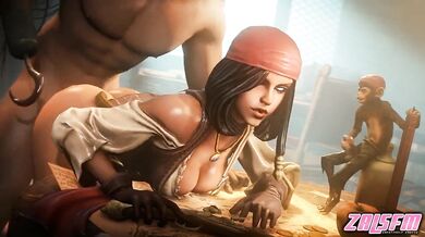 Smite and Neith fuck doggy style while ZalSFM watches in amazement