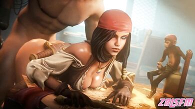 Smite and Neith fuck doggy style while ZalSFM watches in amazement