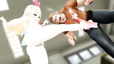 Two-Girl Love: Kizuna Ai and Yoko BB Kick the Cum Out! (Written by YokoBB)