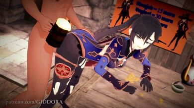 Mona goes all out in her latest porno flick, Genshin Impact