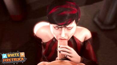 Skarlet Gagging on a Blowjob with Mouthful of Cum!