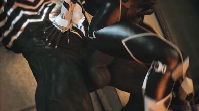 The Black Cat and Venom engage in a fierce battle across the city streets of San Francisco